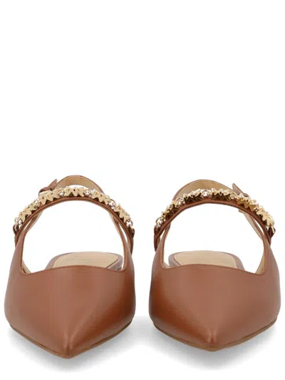 Michael Michael Kors Michael By Michael Kors Elegant Leather Flats For Women In Brown