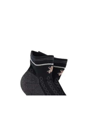 Antipast Knitted Patterned Socks In Black