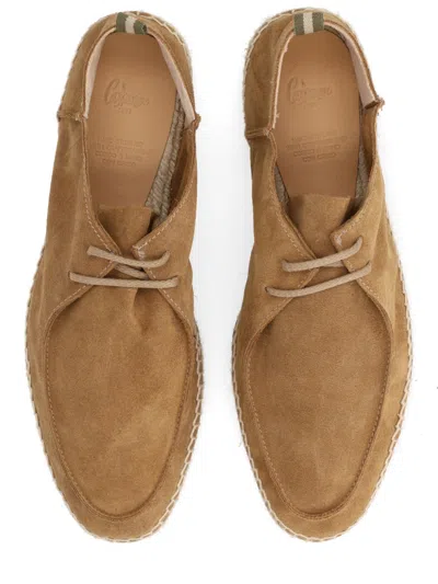 Castañer Ned Lace-up Suede Espadrilles In Brown
