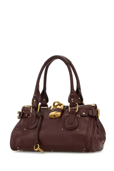Chloé Chloe 巧克力色皮革帕丁顿单肩包 In Brown