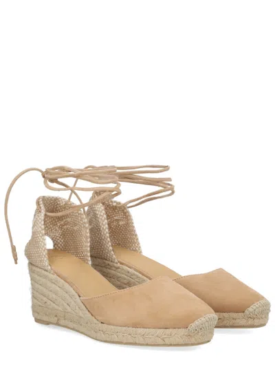 Castañer Womens Castaner Carina Suede Wedge Espadrilles In Neutral
