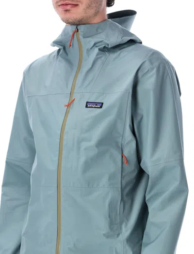 Patagonia Waterproof 3-layer Boulder Fork Jacket With Adjustable Features In Green