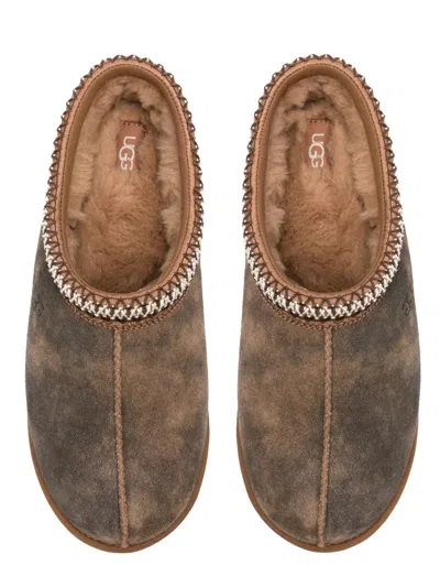 Ugg Chestnut Brown Suede Leather Tasman Ii Slippers In Brown