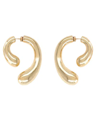 Panconesi Sculptural Curved Hoop Earrings In Gold