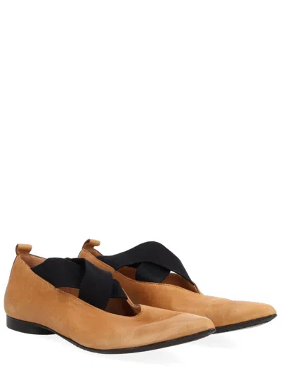Uma Wang Flat Shoes Woman In Brown