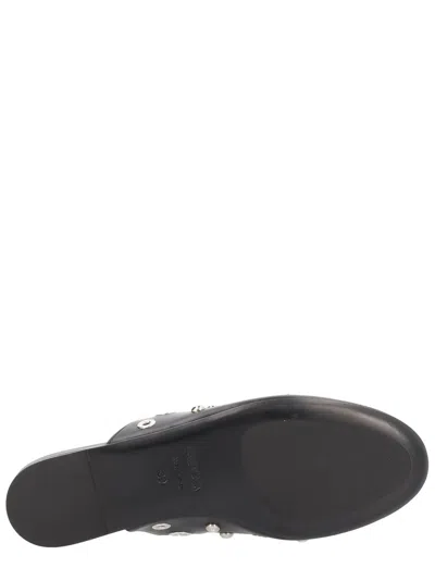 Premiata Leather Slipper With Studs In Black