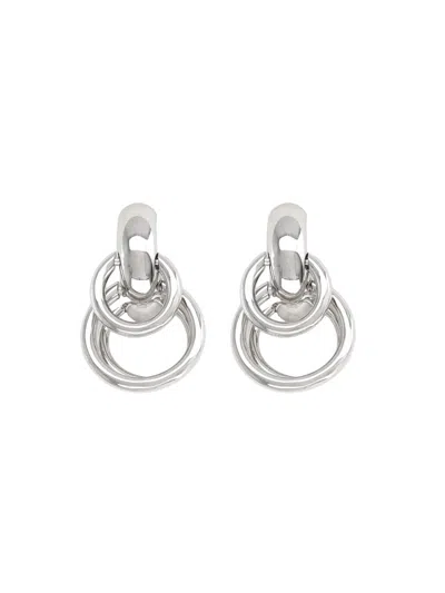 Panconesi Pierced Serpent Hoops Medium In Silver