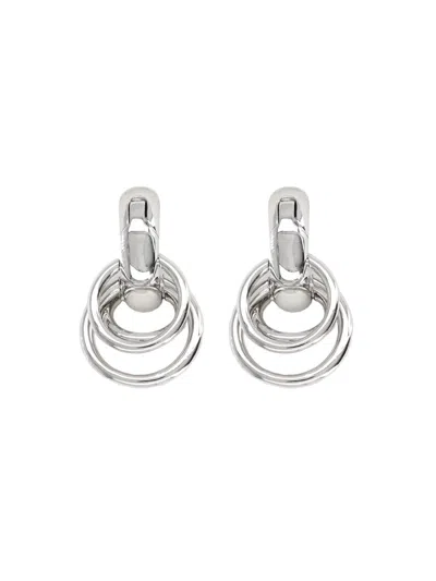 Panconesi Pierced Serpent Hoops Medium In Silver