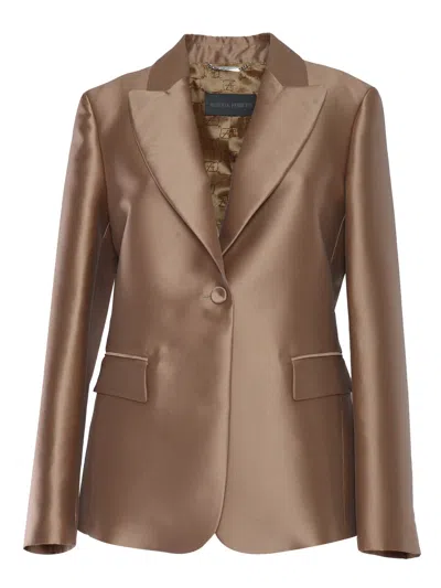 Alberta Ferretti Jacket In Brown