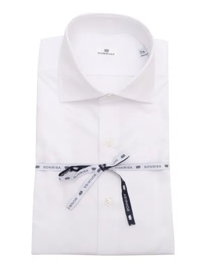 Sonrisa Camicia Uomo In White
