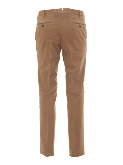 Pt01 Slim, Flat Front, Diagonal Pockets In Brown