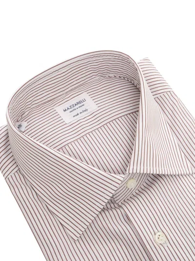 Mazzarelli Camicie Camicia In Cotone A Righe 修身版型 In Multi