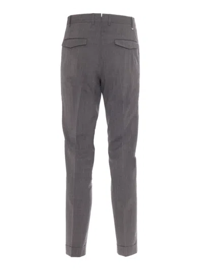 Pt01 Master, Flat Front, Diagonal Pockets, Flap Back Pockets, Turn Up In Gray