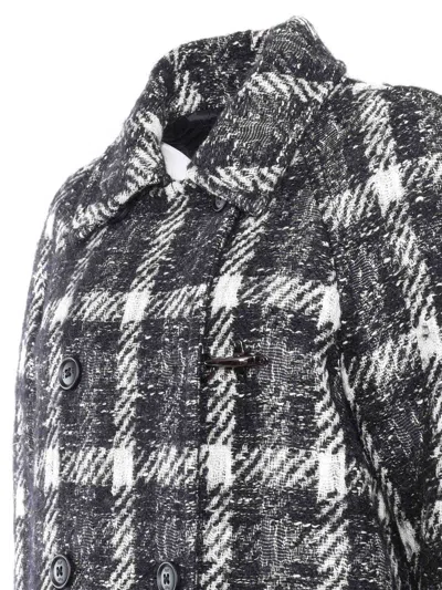 Fay Double Breasted Jacqueline Coat + Hook In Blue