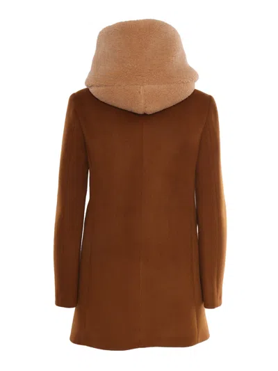 Fay Toggle 大衣 Db Front Teddy In Brown