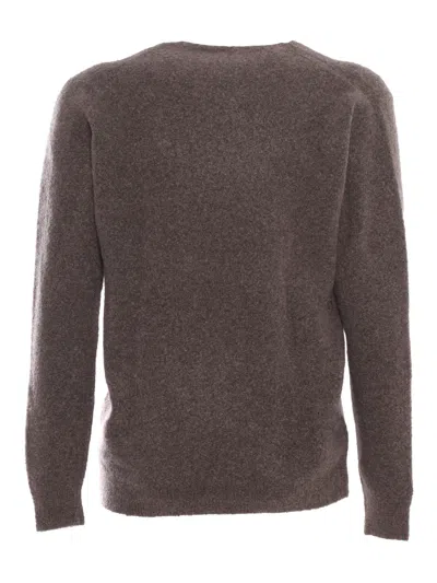 Fedeli 圆领毛衣 L/s 针织毛衣男 In Brown