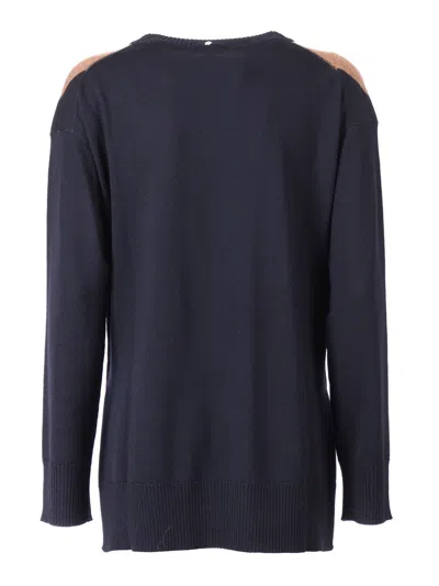 Lorena Antoniazzi Geometric-pattern Sweater In Blue