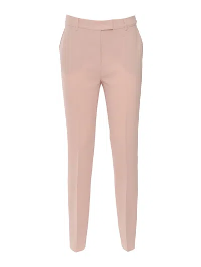 Max Mara Studio Jerta Pleat Detailed Pants In Pink