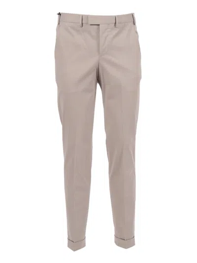 Pt01 Slim, Flat Front, Diagonal Pockets In Gray
