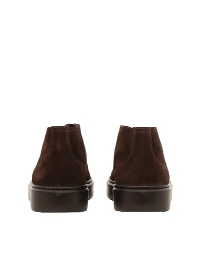 Doucal's Sneaker Chukka Parabout (gm) Brown+brown Sole In Burgundy