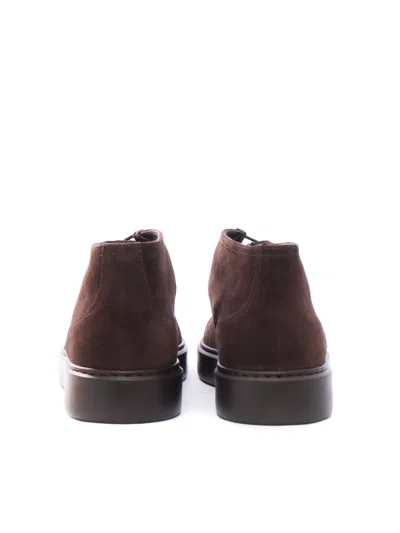 Doucal's Sneaker Chukka Parabout (gm) Brown+brown Sole In Burgundy