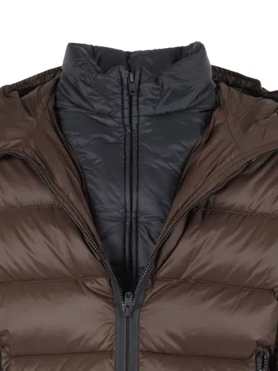 Fay Db Front Piuma Cappuccio In Brown