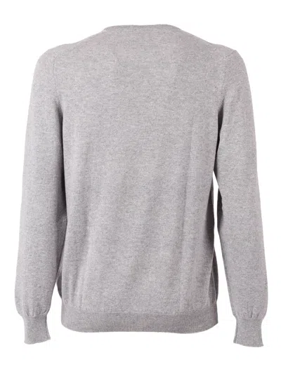 Fedeli 圆领毛衣 L/s 针织毛衣男 In Gray