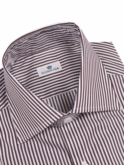 Sonrisa Camicia Uomo In Brown