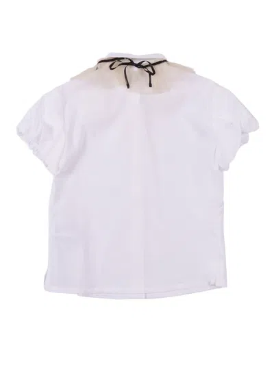 Monnalisa Camicia 弹力布 In White