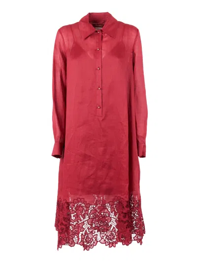 Max Mara Studio Abito + 1 Pezzo Mela In Red