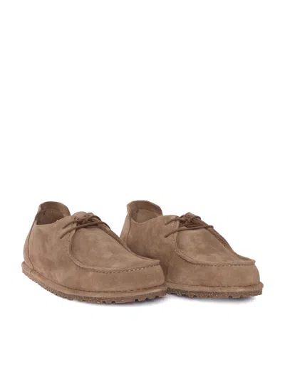 Birkenstock Taupe Utti Suede Leather Loafers In Brown