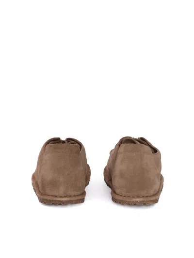 Birkenstock Taupe Utti Suede Leather Loafers In Brown