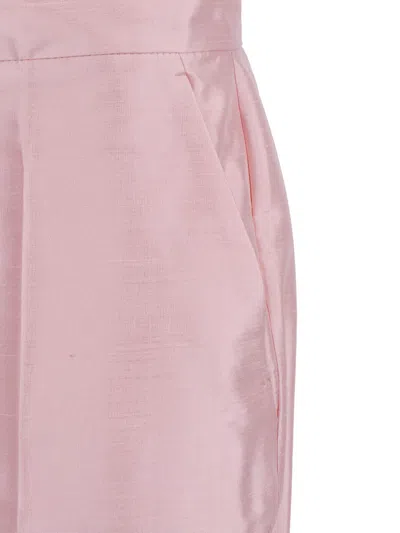 Max Mara Studio Pantalone Lungo Mseorata In Pink