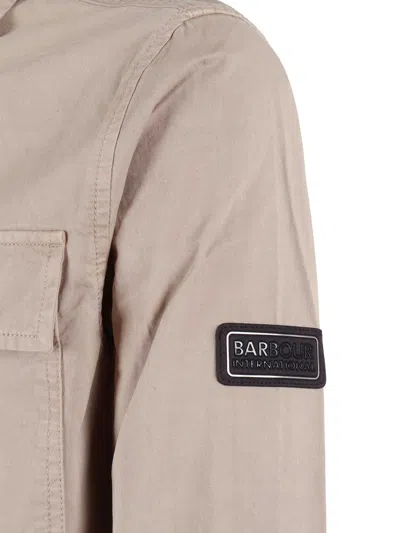 Barbour Buttoned Flap-pocket Overshirt In Brown