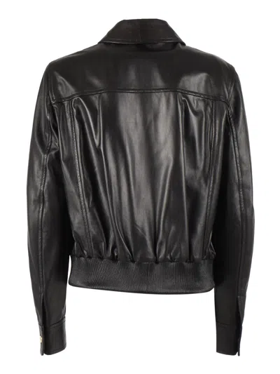 Max Mara Studio Giacca 在 Pelle Biada 的工作室 In Black