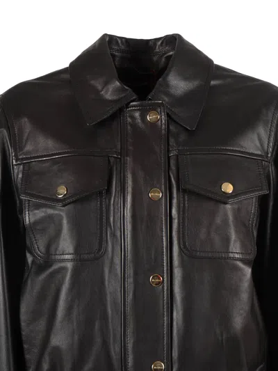 Max Mara Studio Giacca 在 Pelle Biada 的工作室 In Black
