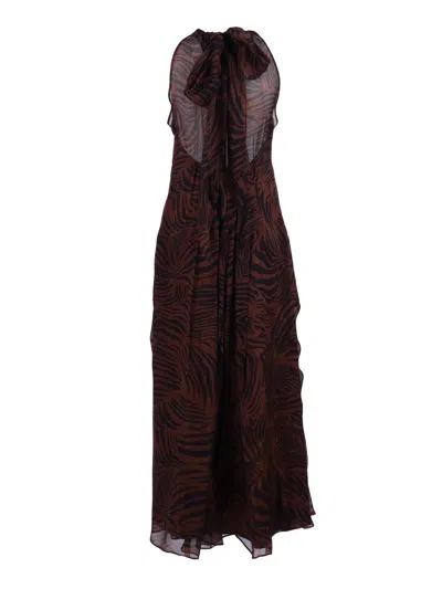 Max Mara Studio Abito Salice In Brown