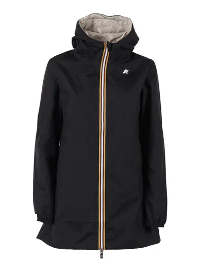 K-way K Way Sophie Plus Reversible Hooded Jacket In Black
