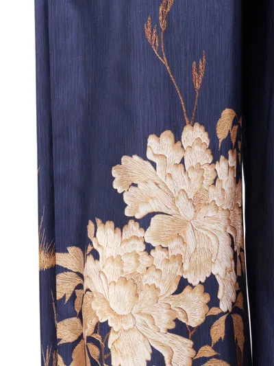 Max Mara Studio Pantalone Lungo Msemappa In Blu