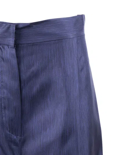 Max Mara Studio Pantalone Lungo Msemappa In Blu