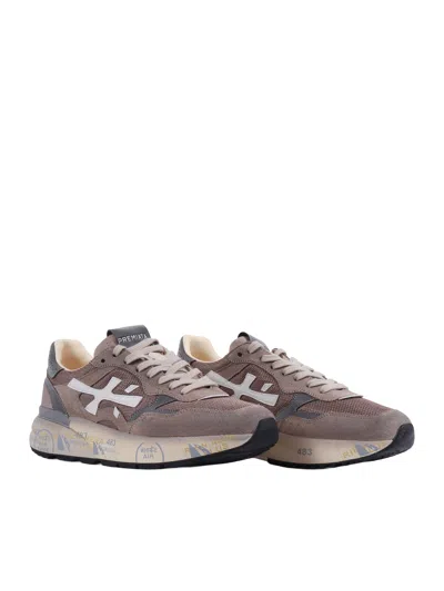 Premiata White Sneakers Mick0.1 Brown In Multi