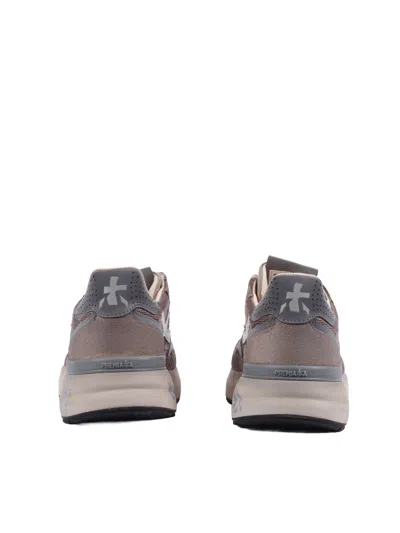 Premiata White Sneakers Mick0.1 Brown In Multi