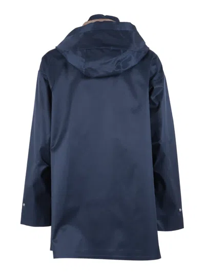 Duno Blue Short High Collar Jacket In Blue