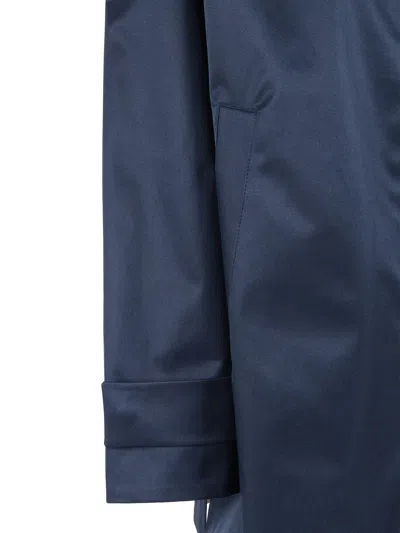 Duno Blue Short High Collar Jacket In Blue