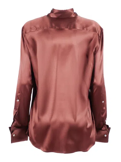 Mazzarelli Camicie Camicia In Seta Mod。米凯拉 In Red