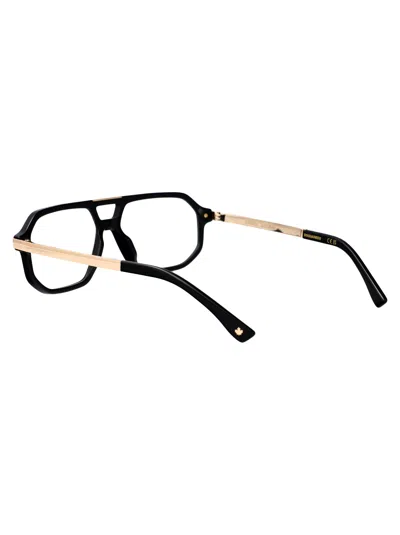 Dsquared2 矩形光学 D2 0195 807 In 黑色的
