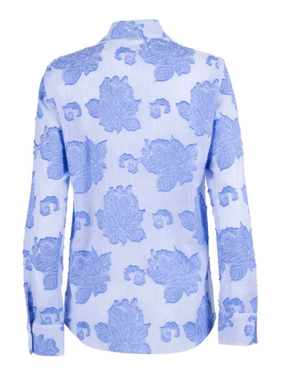 Mazzarelli Camicie Camicia Mod。马里 In Blue