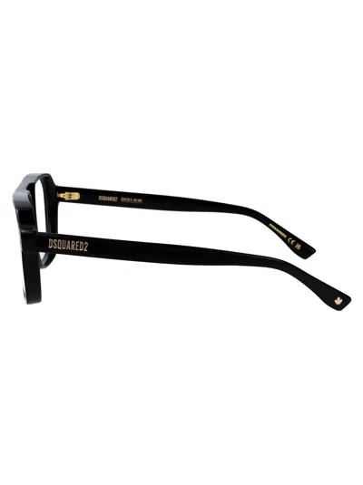 Dsquared2 矩形光学 D2 0203 807 In 黑色的