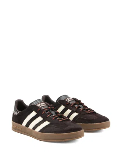 Adidas Originals Adidas By Wales Bonner Chocolate Calf Hair Adidas X Wales Bonner Gazzelle Sneakers In Black