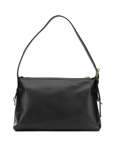 Givenchy Voyou Medium Leather Shoulder Bag In Black
